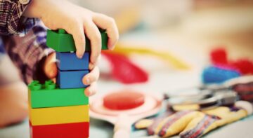 child, tower, building blocks