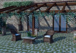 pergola, canopy, wood